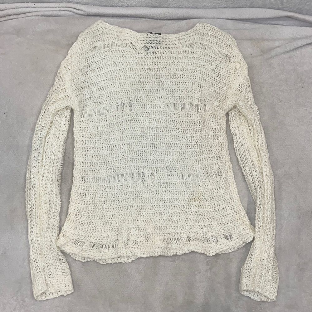 Sweater long sleeve cream full tilt size XS